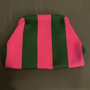 Pink and green clutch purse